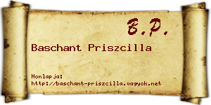 Baschant Priszcilla névjegykártya